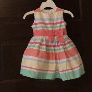 Carters striped dress with bow detail size 6m